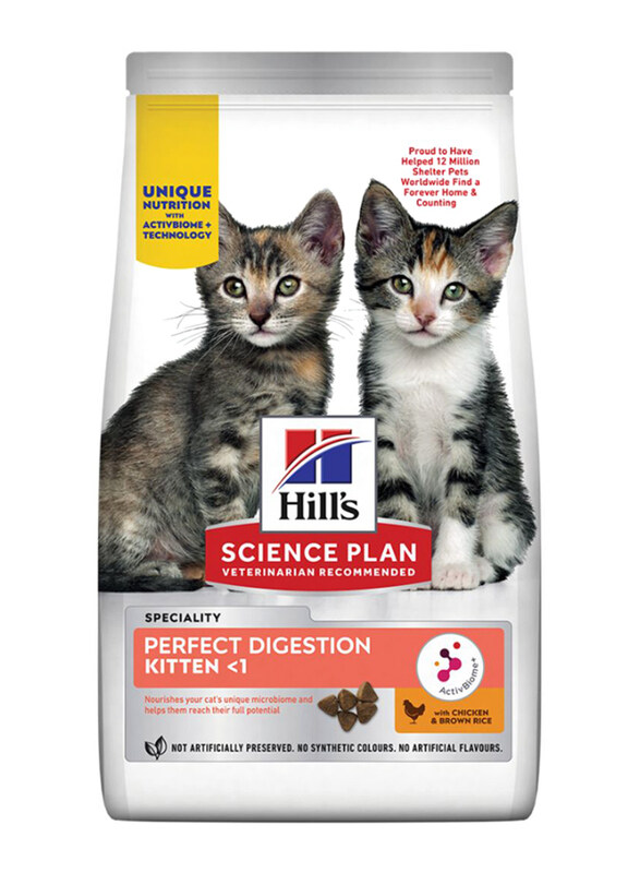 

Hill's Science Plan Perfect Digestion Adult 1+ with Chicken & Brown Rice Kitten Dry Food, 1.5 Kg