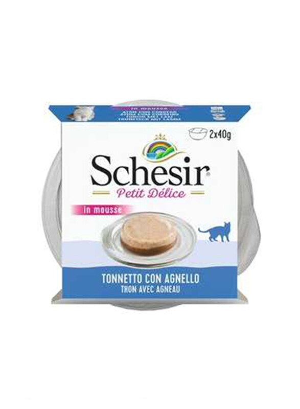 

Schesir Petit Delice Tuna & Lamb Bowl Wet Cat Food, 2 x 40g
