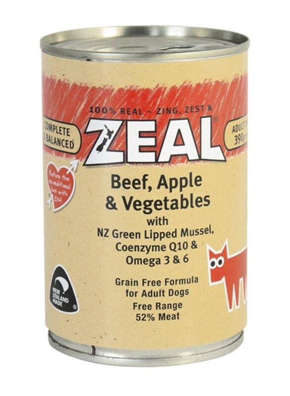 

Zeal Beef, Apple and Vegetables Dog Wet Food, 390g
