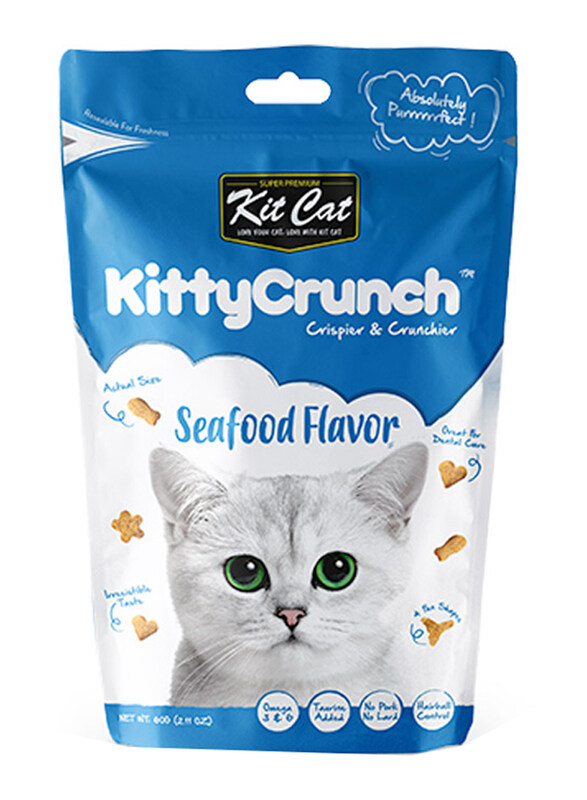 

Kit Cat Kitty Crunch Dry Cat Food with Seafood, 60g