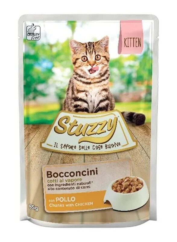 

Stuzzy Kitten Chunks with Chicken Wet Food Pouch, 85g