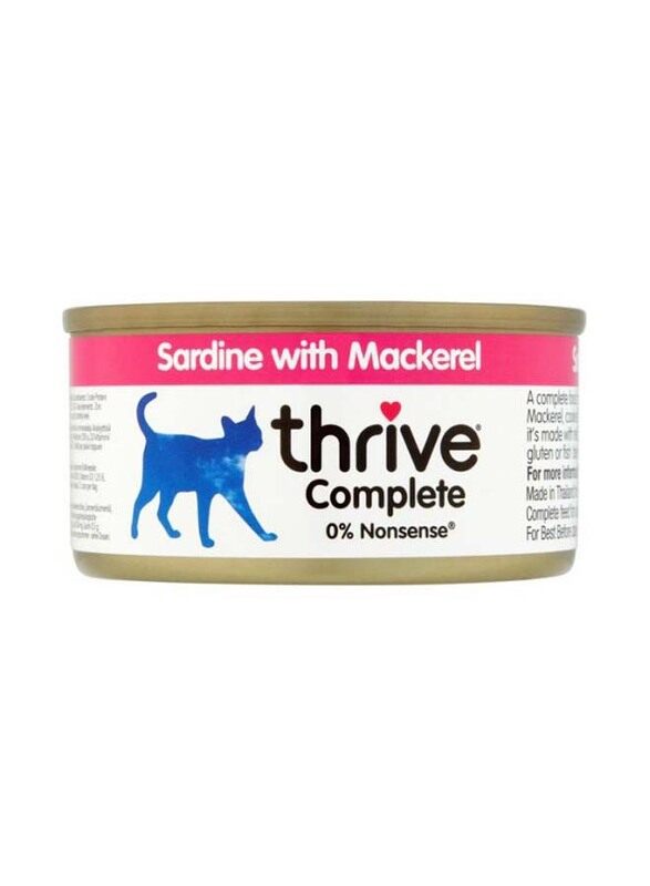 

Thrive Cat Complete Sardine with Mackerel in Gravy Wet Food Can, 75g