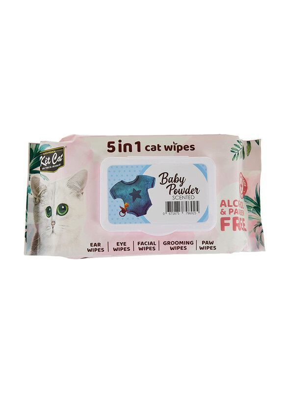

Kit Cat Baby Powder Wipes, 80 Sheets, Multicolour