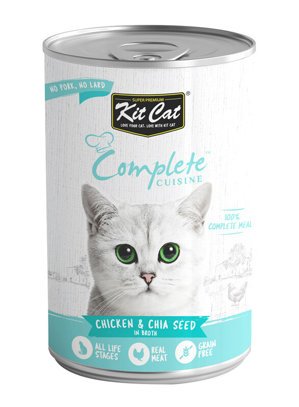 

Kit Cat Complete Cuisine Chicken & Chia Seed in Broth Cat Wet Food Can, 150g