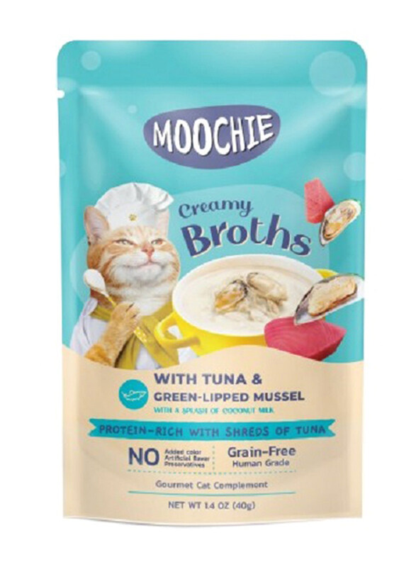 

Moochie Creamy Broth Tuna & Mussel Pouch Cat Wet Food, 40g