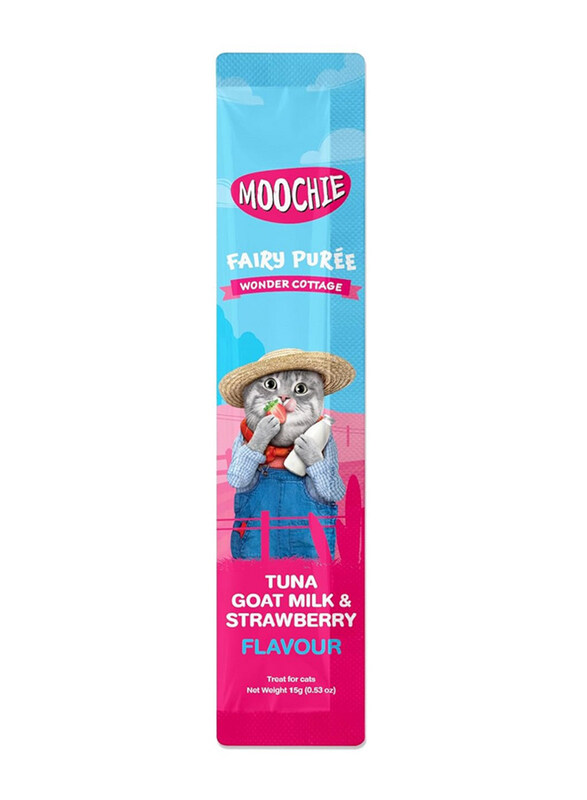 

Moochie Tuna & Goat Milk Strawberry Pouch Cat Wet Food, 15g