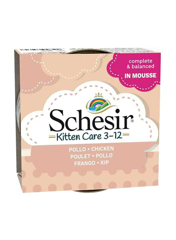 

Schesir Kitten Can Mousse 3-12 Chicken Standard Cat Wet Food, 85g