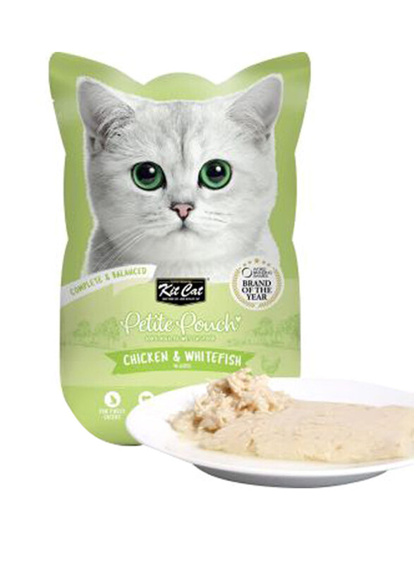 

KitCat Petite Pouch Chicken & Whitefish Cat Wet Food, 70g