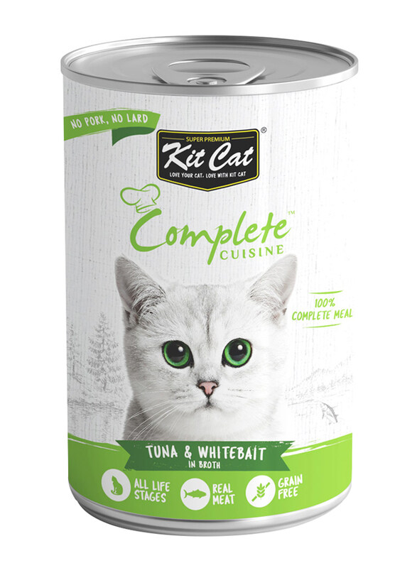 

Kit Cat Complete Cuisine in Broth Can Wet Cat Food with Tuna & Whitebait, 150g