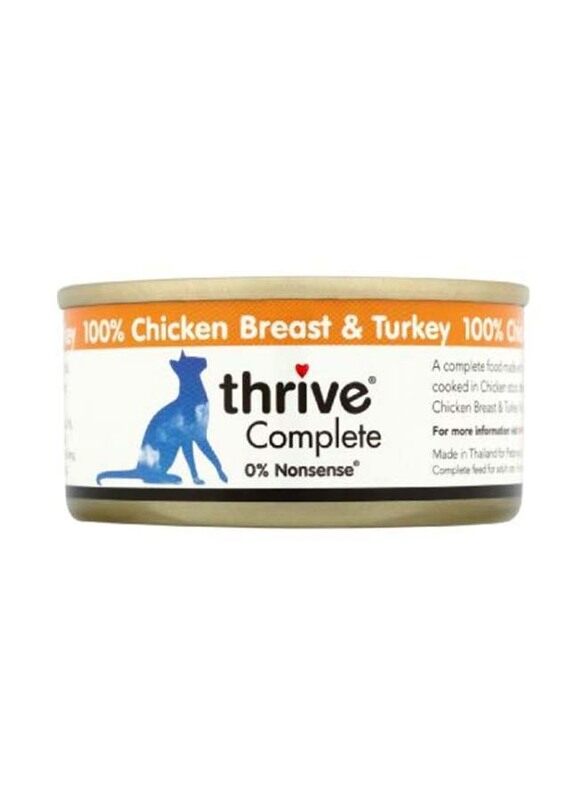 

Thrive Cat Complete Chicken & Turkey Wet Food Can, 75g