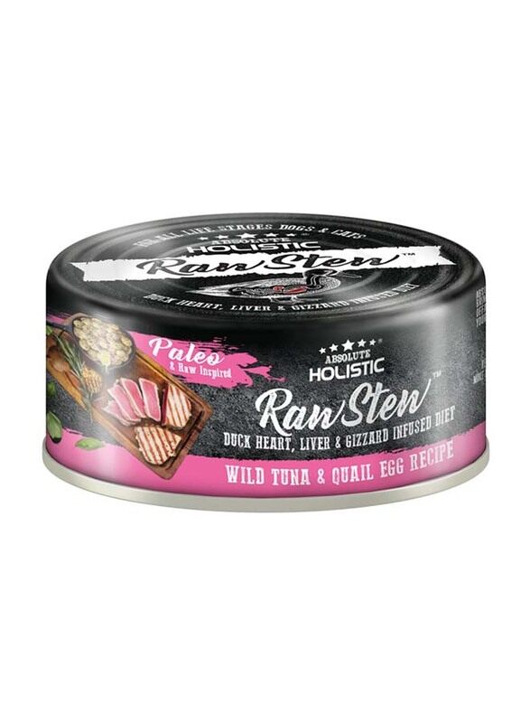 

Absolute Holistic Raw Stew Tuna & Quail Eggs Cat Wet Food, 80g