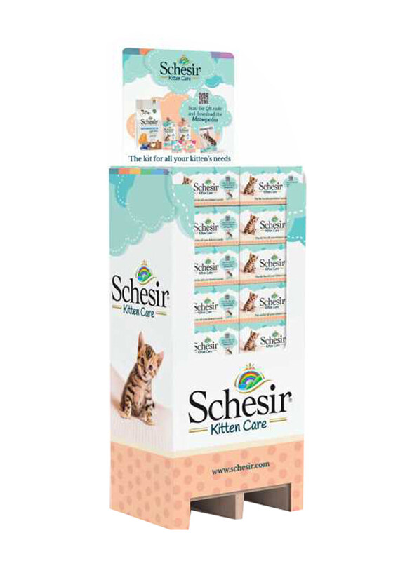 

Schesir Expo Kitten Care Kit Prefilled Display Wet Kitten Food, 820g