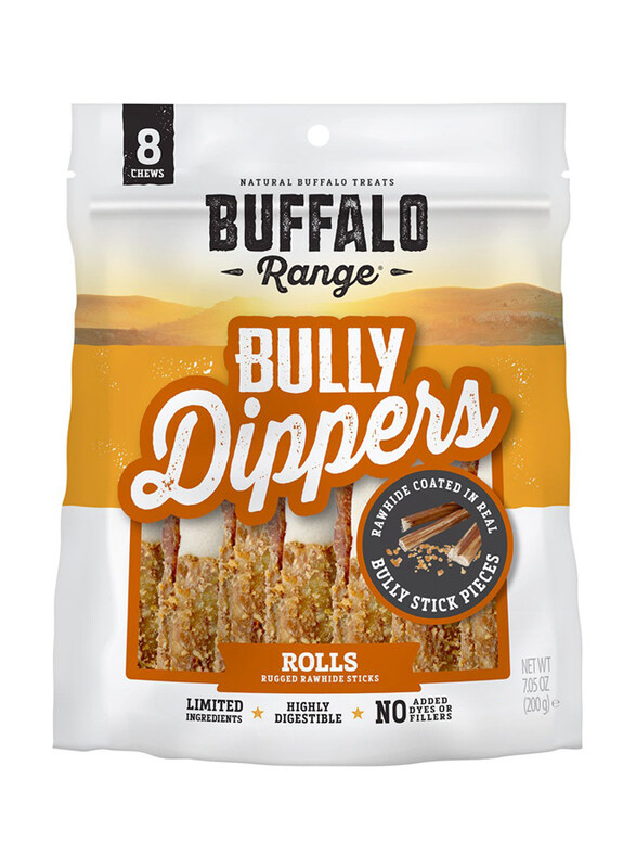 

Buffalo Range Bully Dippers Roll Rawhide Dog Dry Food, 200g