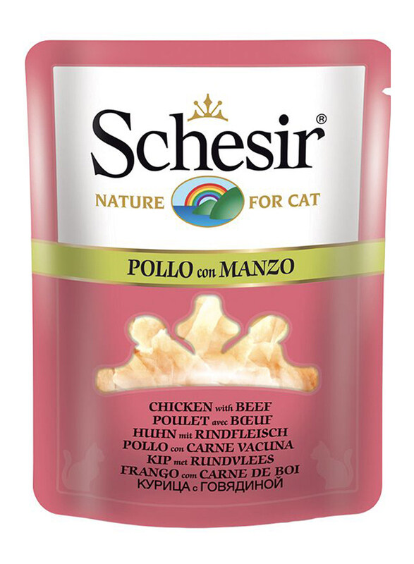 

Schesir Chicken & Beef Wet Cat Food, 70g