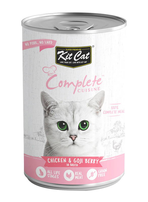 

Kit Cat Complete Cuisine Chicken & Goji Berry in Broth Cat Wet Food Can, 150g