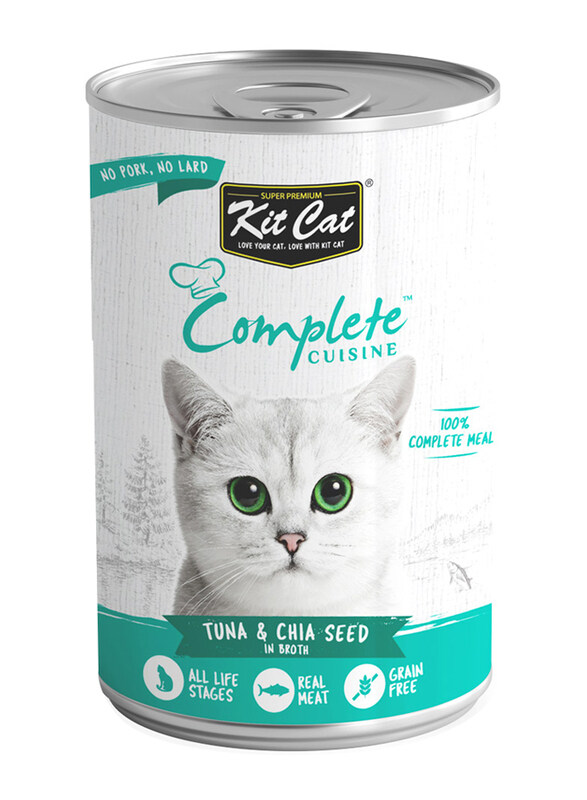 

Kit Cat Complete Cuisine in Broth Can Wet Cat Food with Tuna & Chia Seed, 150g