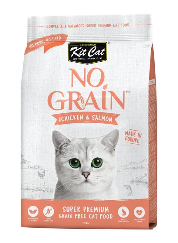 

Kit Cat No Grain Chicken & Salmon Cats Dry Food, 1 Kg