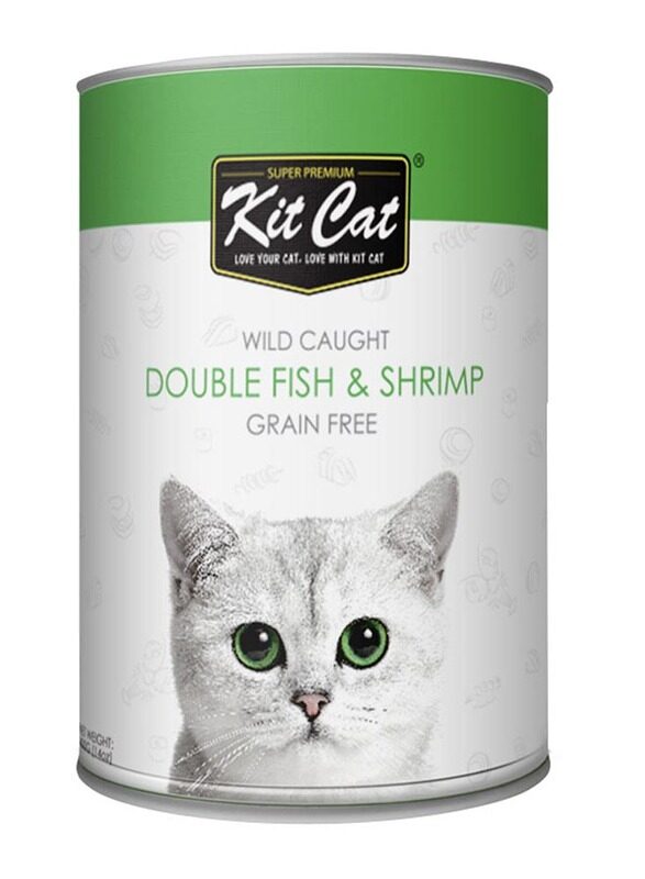 

Kit Cat Wild Caught Double Fish & Shrimp Cat Wet Food Can, 400g
