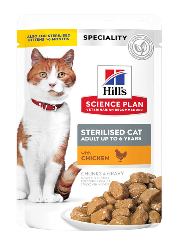 

Hill's Science Plan Sterilised with Chicken Cat Wet Food Pouch, 12 x 85g