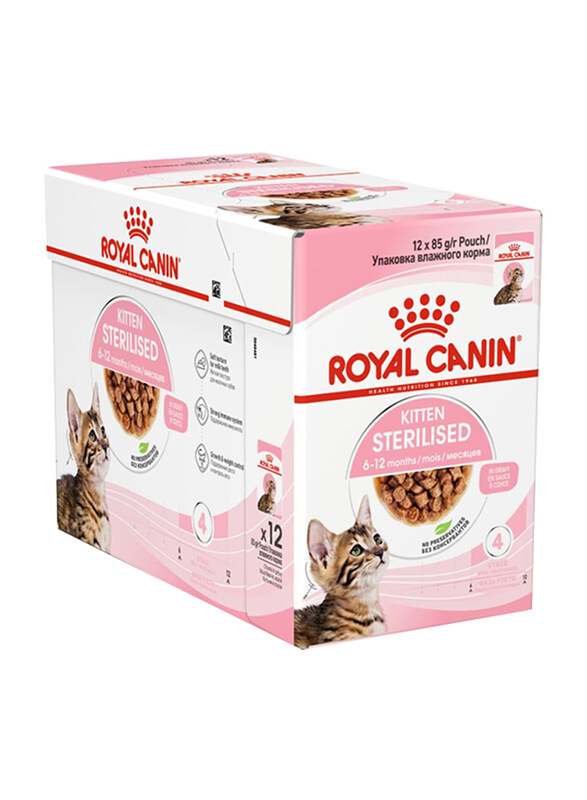 

Royal Canin Kitten Sterilised Jelly Wet Food for Cats, 12 x 85g