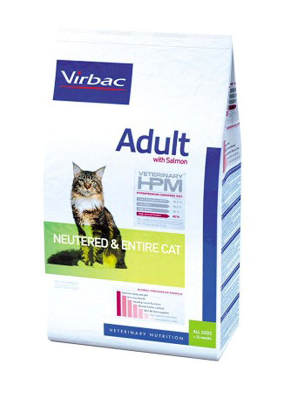 

Virbac Veterinary HPM Adult Neutered & Entire Salmon Cat Dry Food, 1.5 Kg