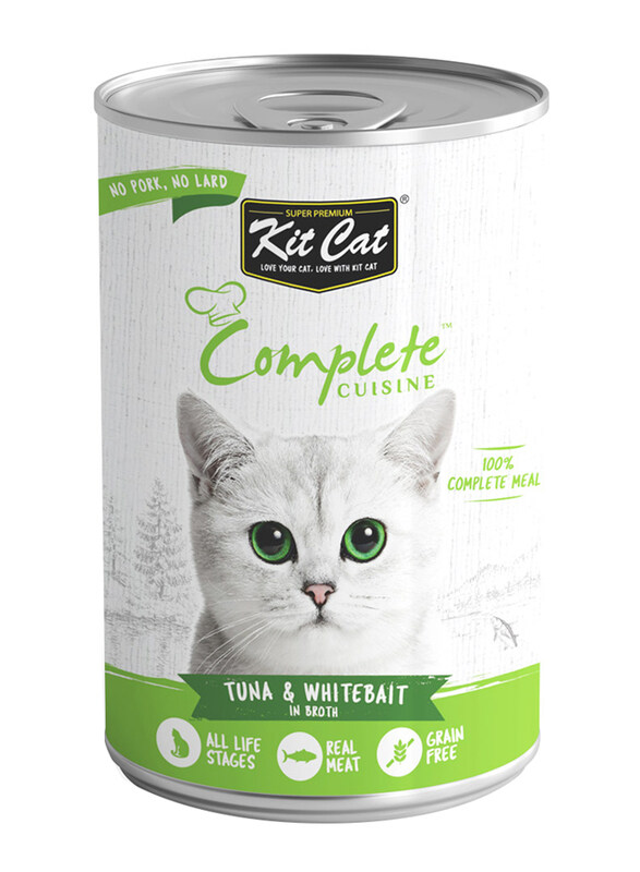 

Kit Cat Complete Cuisine Tuna & Whitebait in Broth Cat Wet Food Can, 150g