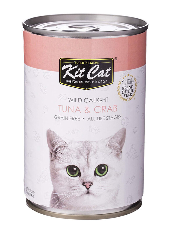 

Kit Cat Wild Caught Tuna and Crab Cat Wet Food, 400g