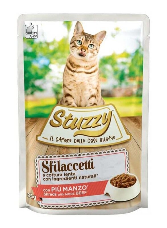 

Stuzzy Cat Shreds with Beef Wet Food Pouch, 85g