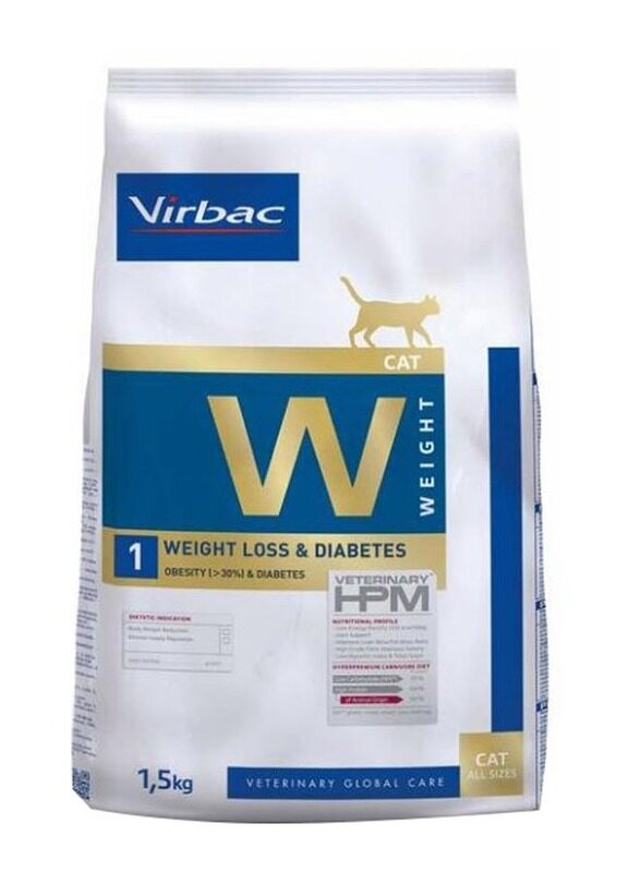 

Virbac Veterinary Hpm W1 Weight Loss & Diabetes Cat Dry Food, 3 Kg