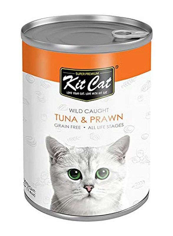 

Kit Cat Wild Caught Tuna and Prawn Cat Wet Food, 400g