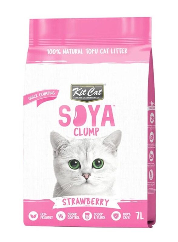 

Kit Cat Soya Clump Strawberry Kitten Litter, 7L, Pink