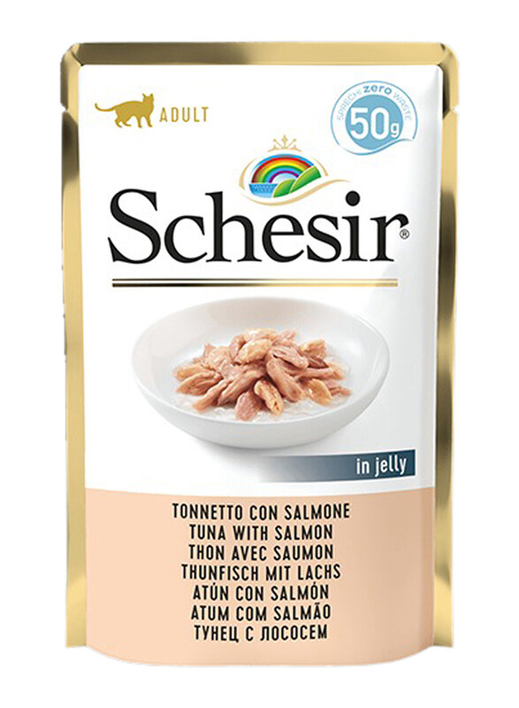 

Schesir Tuna & Salmon Pouch Wet Cat Food, 50g
