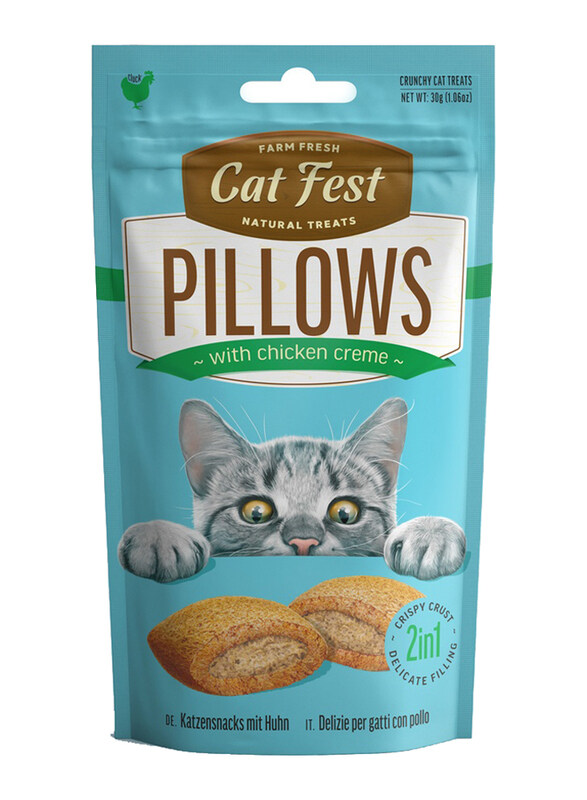 

Cat Fest Pillows Chicken Cream Cat Dry Food, 30g