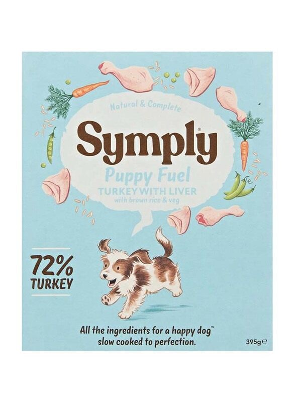 

Symply Puppy Turkey, Brown Rice & Vegetables Wet Food, 395g