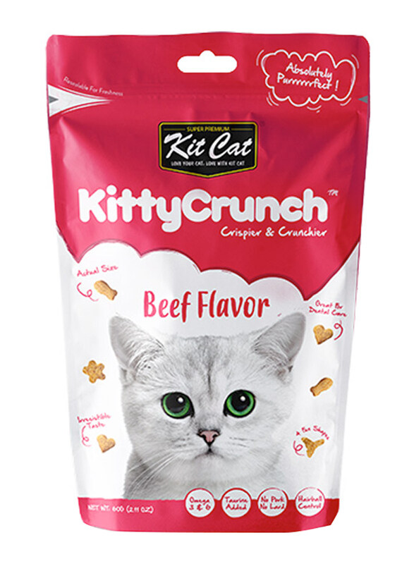 

Kit Cat Kitty Crunch Dry Cat Food with Beef, 60g