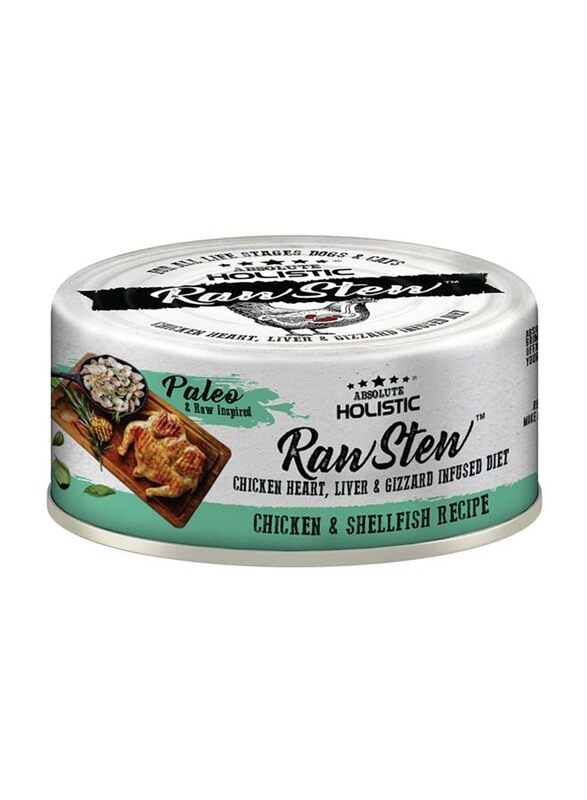 

Absolute Holistic Raw Stew Chicken & Shell Fish Dog Wet Food, 80g