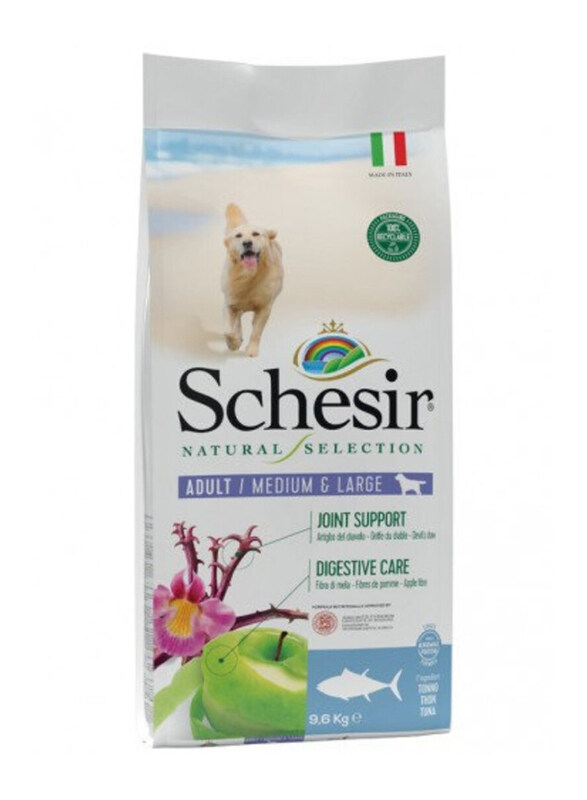 

Schesir Natural Selection Dry Adult/Medium & Large Dog Food with Tuna, 9.6 Kg