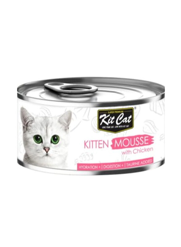 

Kit Cat Kitten Chicken Mousse Cat Wet Food, 80g