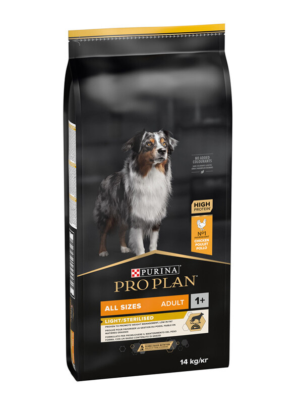 

Purina Pro Plan Light Sterilised Chicken Dog Dry Food, 14 Kg