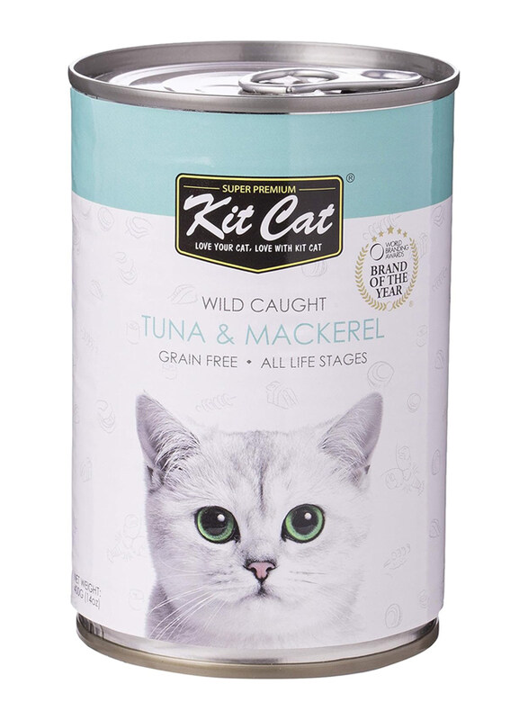 

Kit Cat Wild Caught Tuna and Mackerel Cat Wet Food, 400g