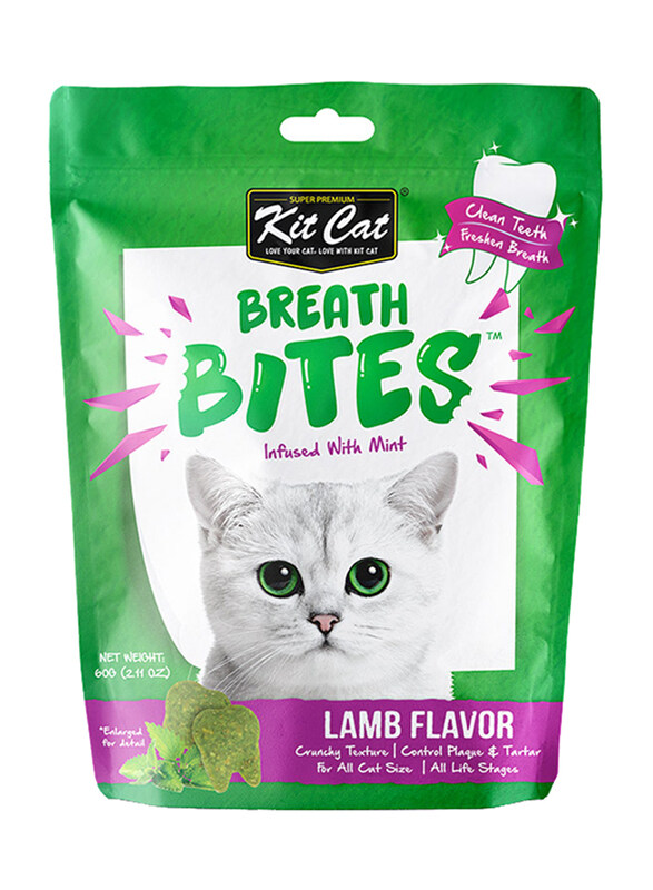 

Kit Cat Breath Bites Lamb Flavor Cat Dry Food, 60g
