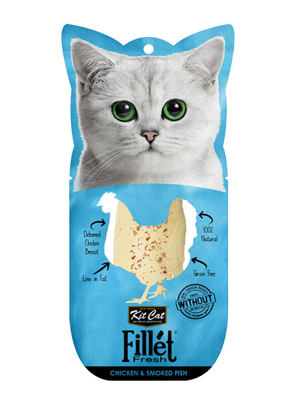 

Kit Cat Fillet Fresh Wet Cat Food with Chicken & Smoked Fish, 30g