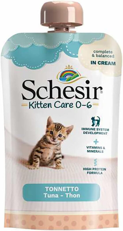 

Schesir Kitten Care 0-6 Tuna Pouch Cream Kitten Wet Food, 150g