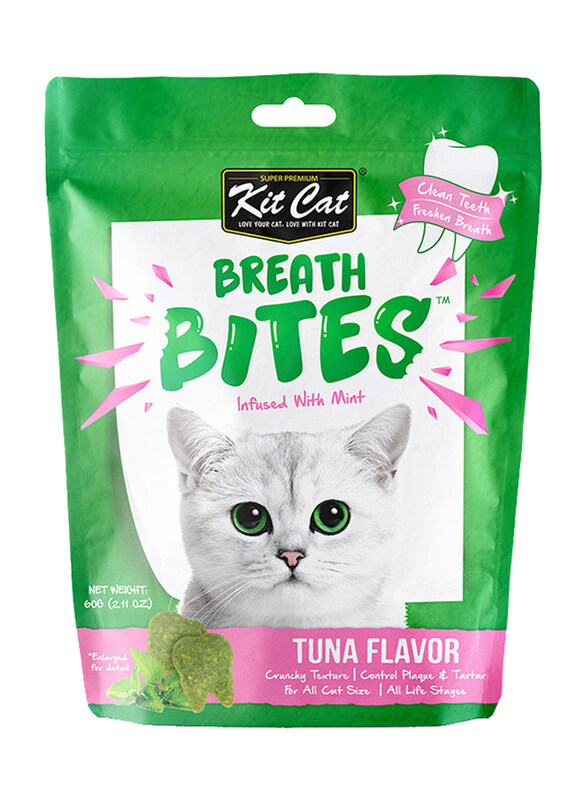 

Kit Cat Breath Bites Tuna Flavor Cat Dry Food, 60g