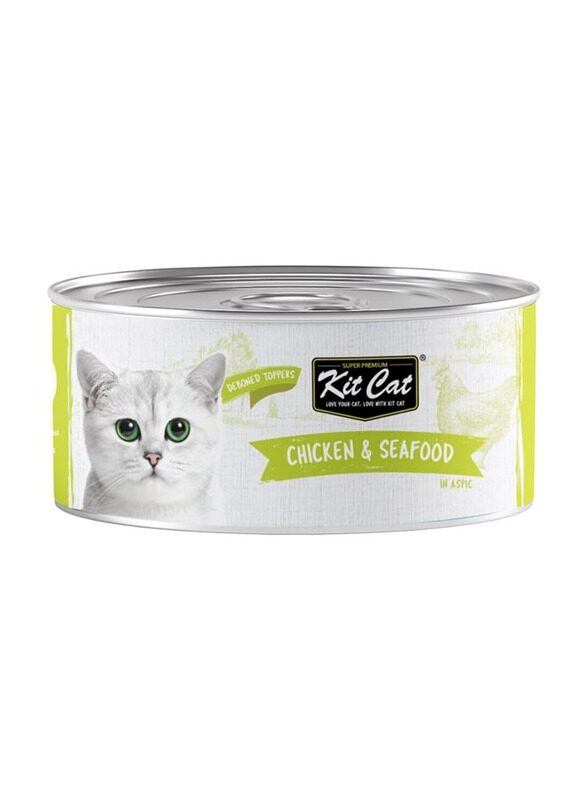 

Kit Cat Chicken & Seafood Cat Wet Food Can, 80g