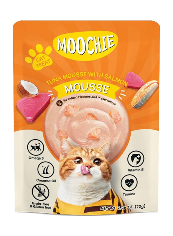 

Moochie Cat Mousse Tuna & Salmon Wet Food Pouch, 70g