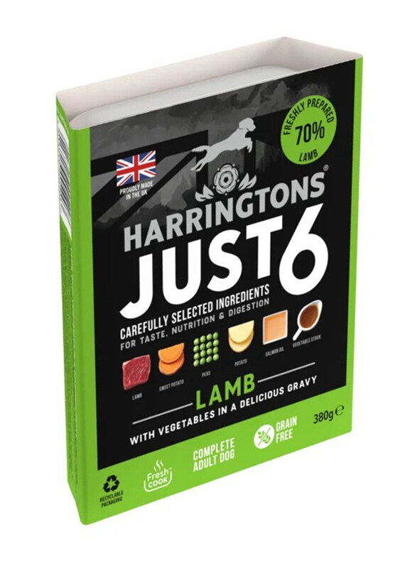 

Harringtons Just 6 Lamb Grain Free Tray Dogs Wet Food, 380g