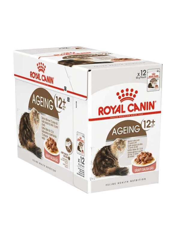 

Royal Canin Feline Health Nutrition Ageing +12 Gravy Cat Wet Food, 12 x 85g