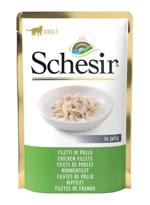 

Schesir Chicken Fillets Jelly Pouch Wet Cat Food, 85g