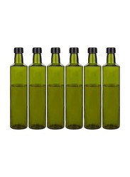 750ml 6-Piece Round Glass Bottle for Oils with Pouring Lid, FOSBLSH0322, Green